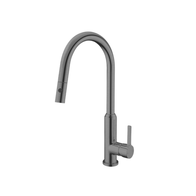 Pearl Pull Out Sink Mixer With Veggie Spray Function Brushed Gunmetal