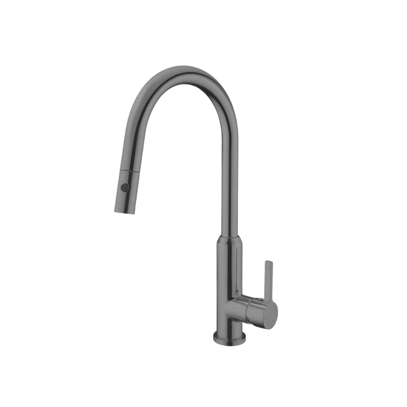Pearl Pull Out Sink Mixer With Veggie Spray Function Brushed Gunmetal