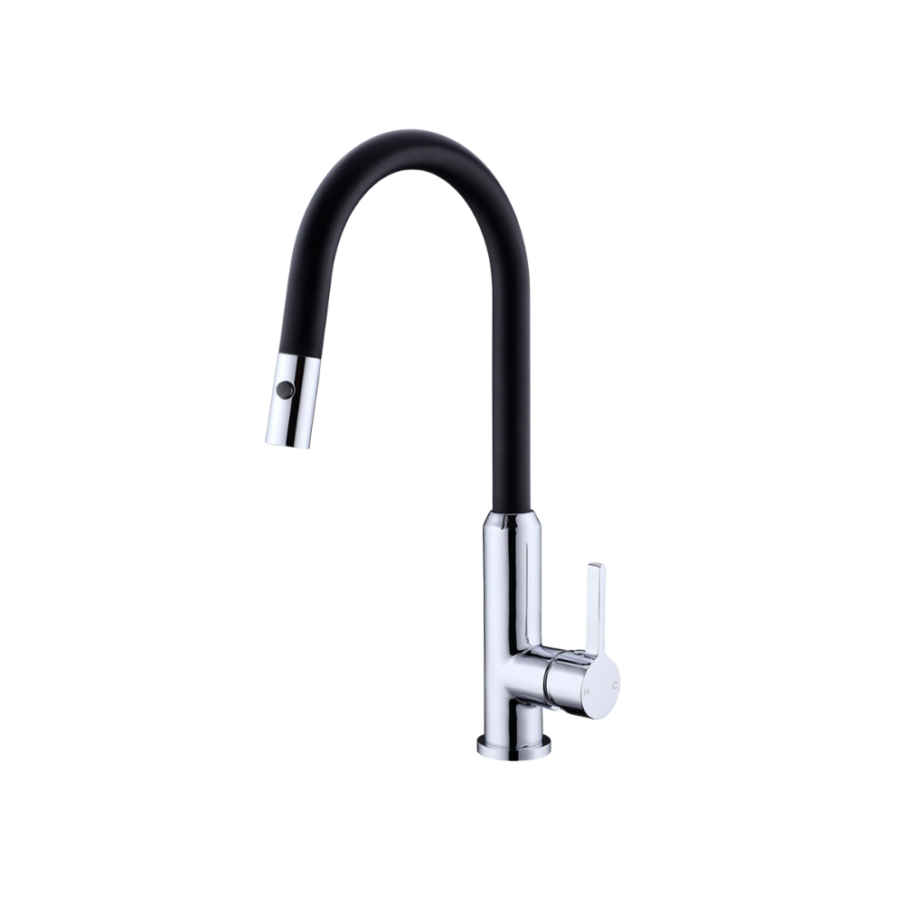 Pearl Pull Out Sink Mixer With Veggie Spray Function Matte Black
