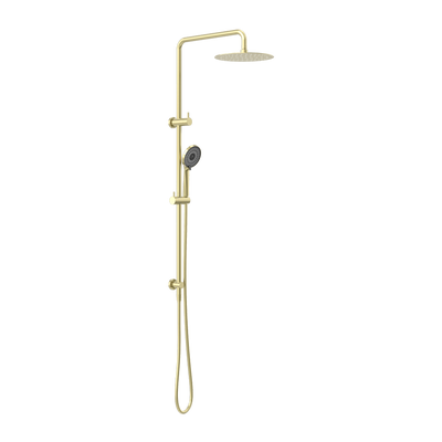 Nero Round Project Twin Shower Brushed Gold