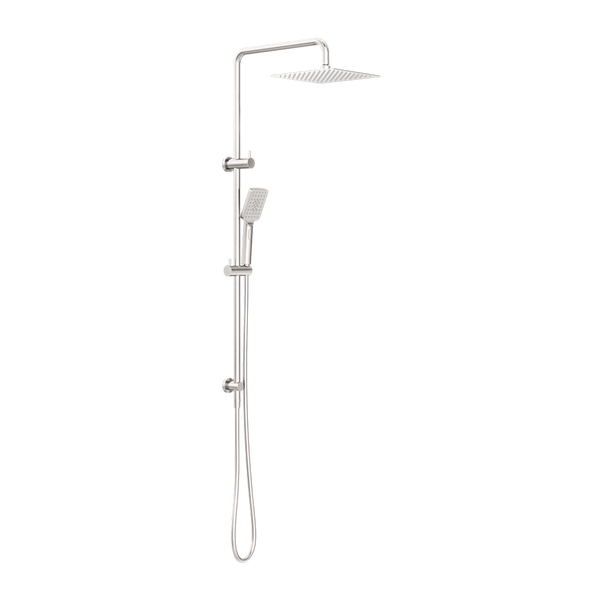 Nero Square Project Twin Shower Brushed Nickel