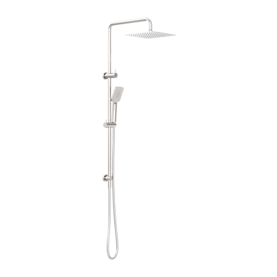 Nero Square Project Twin Shower Brushed Nickel