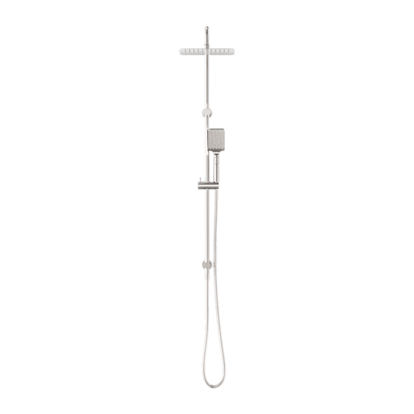 Nero Square Project Twin Shower Brushed Nickel