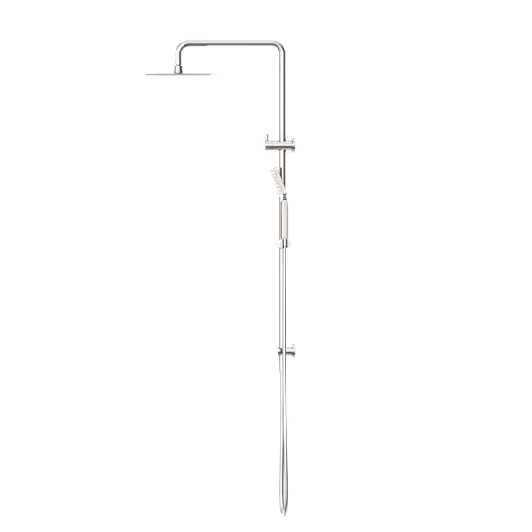 Nero Square Project Twin Shower Brushed Nickel