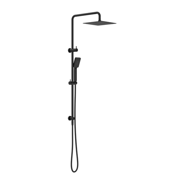 Nero Square Project Twin Shower Matte Black