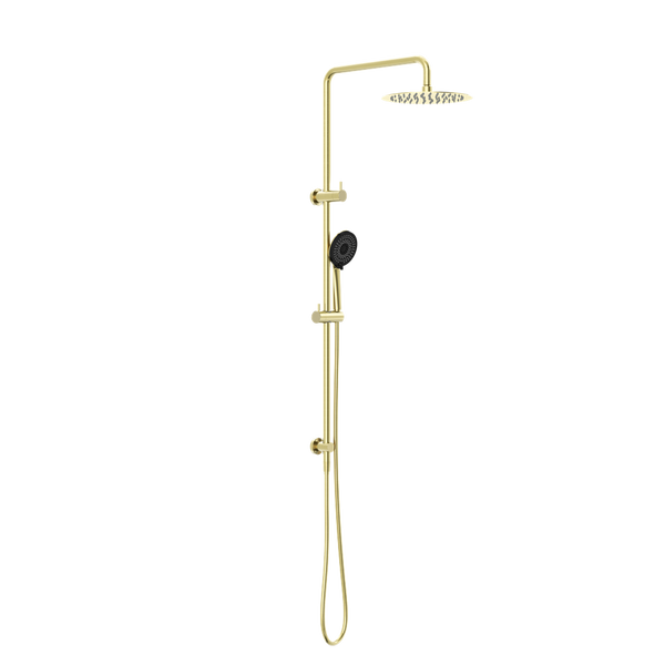 Nero Round Project Twin Shower 4 Star Rating Brushed Gold