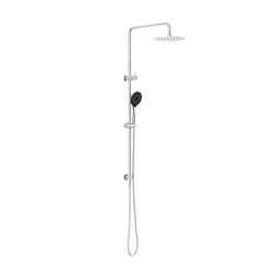 Nero Round Project Twin Shower 4 Star Rating Brushed Nickel