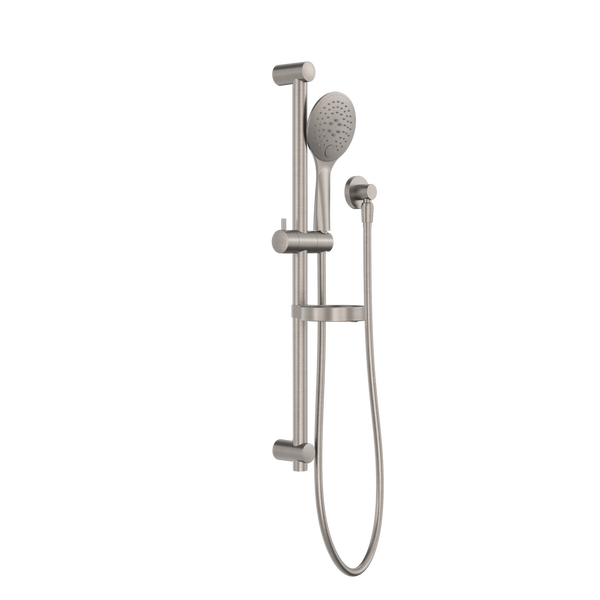Nero Round Project Rail Shower Brushed Nickel
