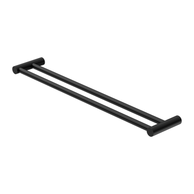 Nero New Mecca Double Towel Rail 800mm Matte Black