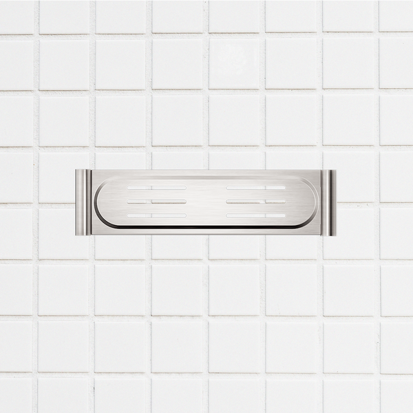 Nero New Mecca Metal Shower Shelf Brushed Nickel