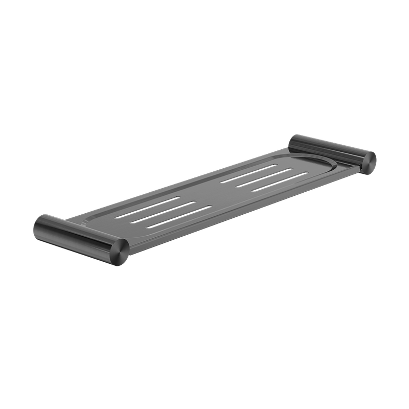 New Mecca Metal Shower Shelf Brushed Gunmetal