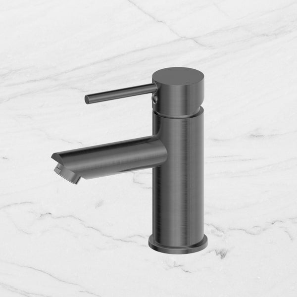 Nero Dolce Basin Mixer Straight Spout Brushed Gunmetal
