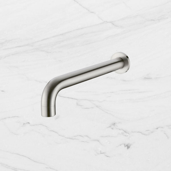 Nero Dolce Basin Bath Spout Only 215mm Brushed Nickel