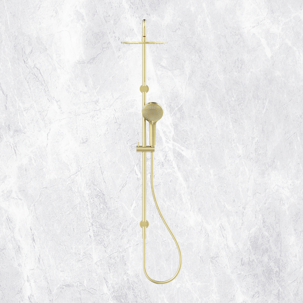 Nero Round Twin Shower Brushed Gold