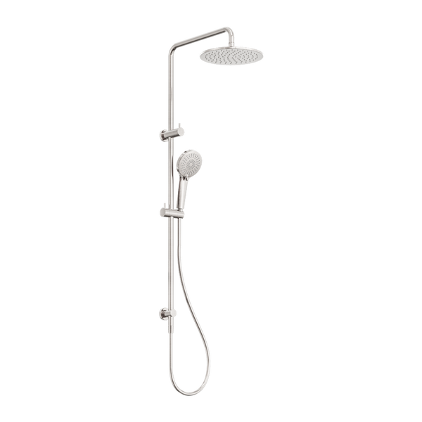 Nero Round Twin Shower Brushed Nickel