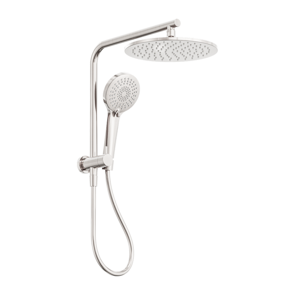 Nero Mecca 2 In 1 Twin Shower Brushed Nickel