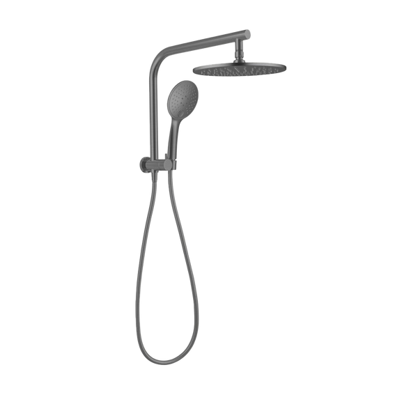 Nero Mecca 2 in 1 Twin Shower Brushed Gunmetal