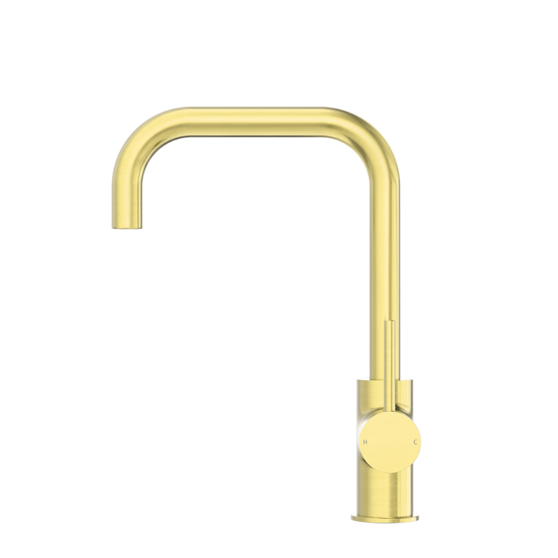 Dolce Square Kitchen Mixer Brushed Gold