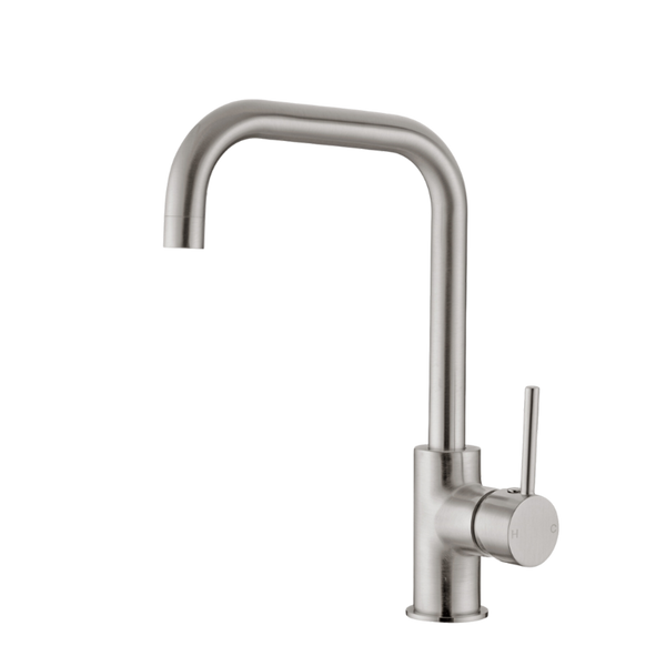 Nero Dolce Square Kitchen Mixer Brushed Nickel