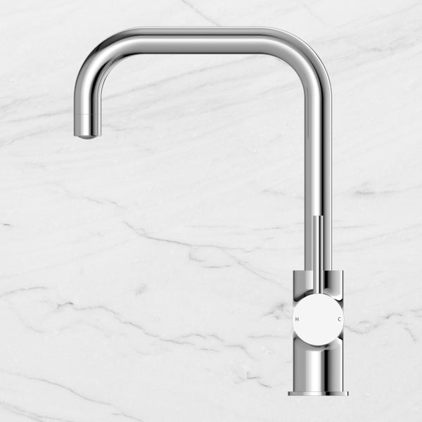 Nero Dolce Square Kitchen Mixer Chrome