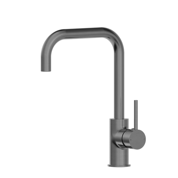 Nero Dolce Square Kitchen Mixer Brushed Gunmetal