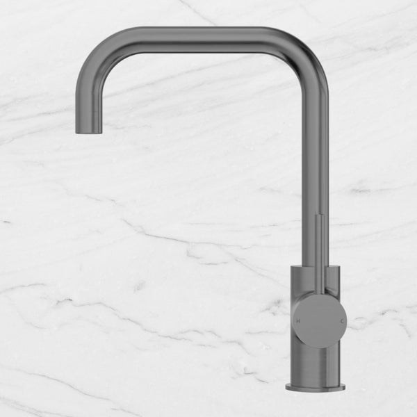 Nero Dolce Square Kitchen Mixer Brushed Gunmetal