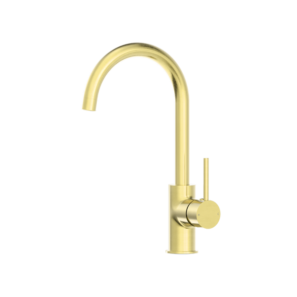 Nero Dolce Kitchen Mixer Gooseneck Brushed Gold