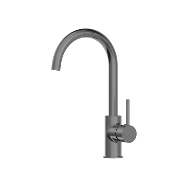 Nero Dolce Kitchen Mixer Gooseneck Brushed Gunmetal