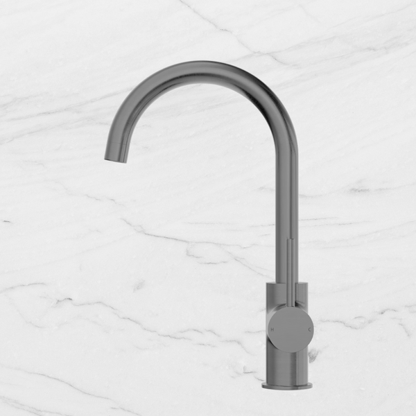 Nero Dolce Kitchen Mixer Gooseneck Brushed Gunmetal
