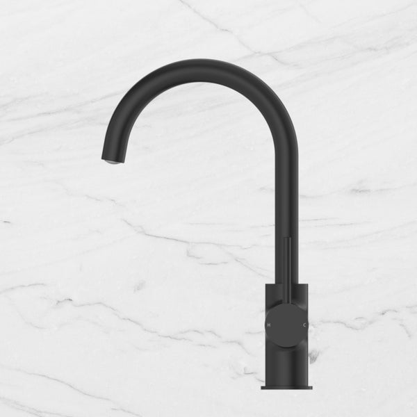Nero Dolce Kitchen Mixer Gooseneck Matte Black