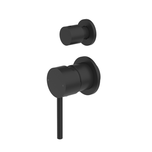 Nero Dolce Shower Mixer with Divertor Separate Back Plate Matte Black