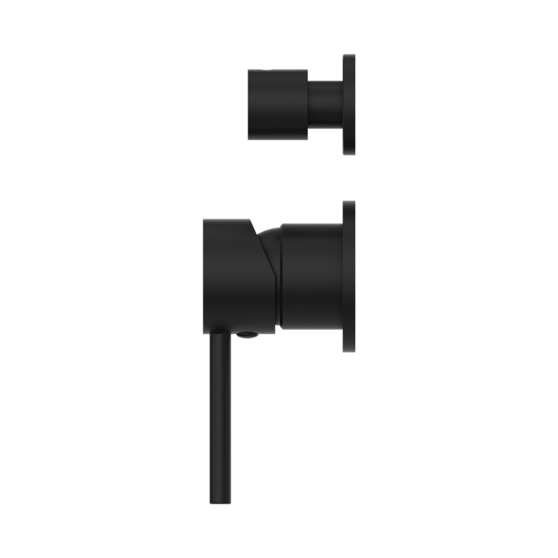 Dolce Shower Mixer with Divertor Separate Back Plate Matte Black