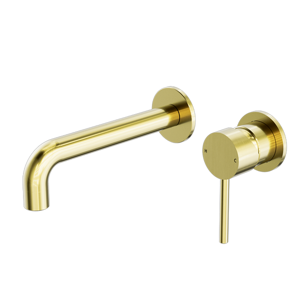 Nero Dolce Wall Basin/Bath Mixer Separate Back Plate Brushed Gold