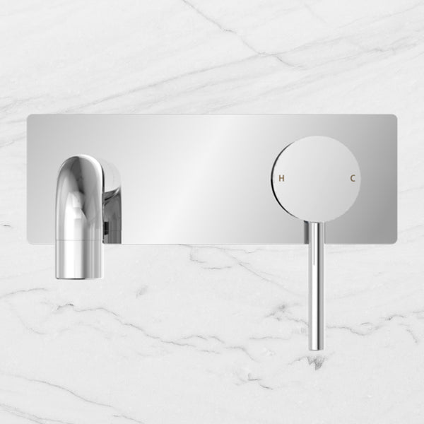 Nero Dolce Wall Basin/Bath Mixer Chrome
