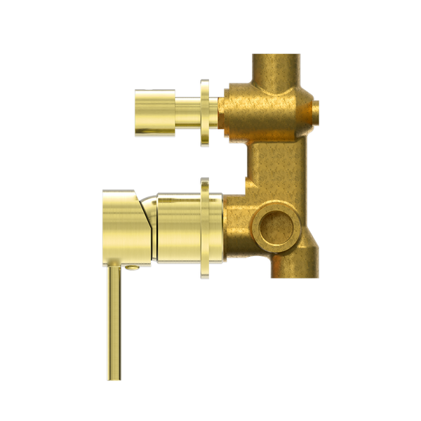 Nero Dolce Shower Mixer with Divertor Separate Back Plate Brushed Gold