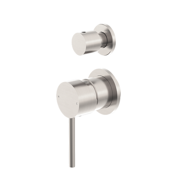 Nero Dolce Shower Mixer with Divertor Separate Back Plate Brushed Nickel