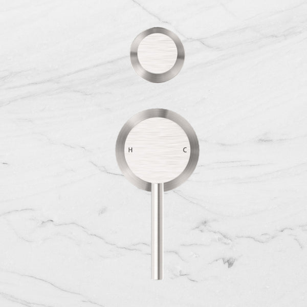 Nero Dolce Shower Mixer with Divertor Separate Back Plate Brushed Nickel