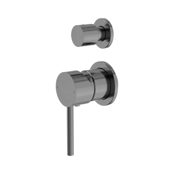 Nero Dolce Shower Mixer with Divertor Separate Back Plate Brushed Gunmetal