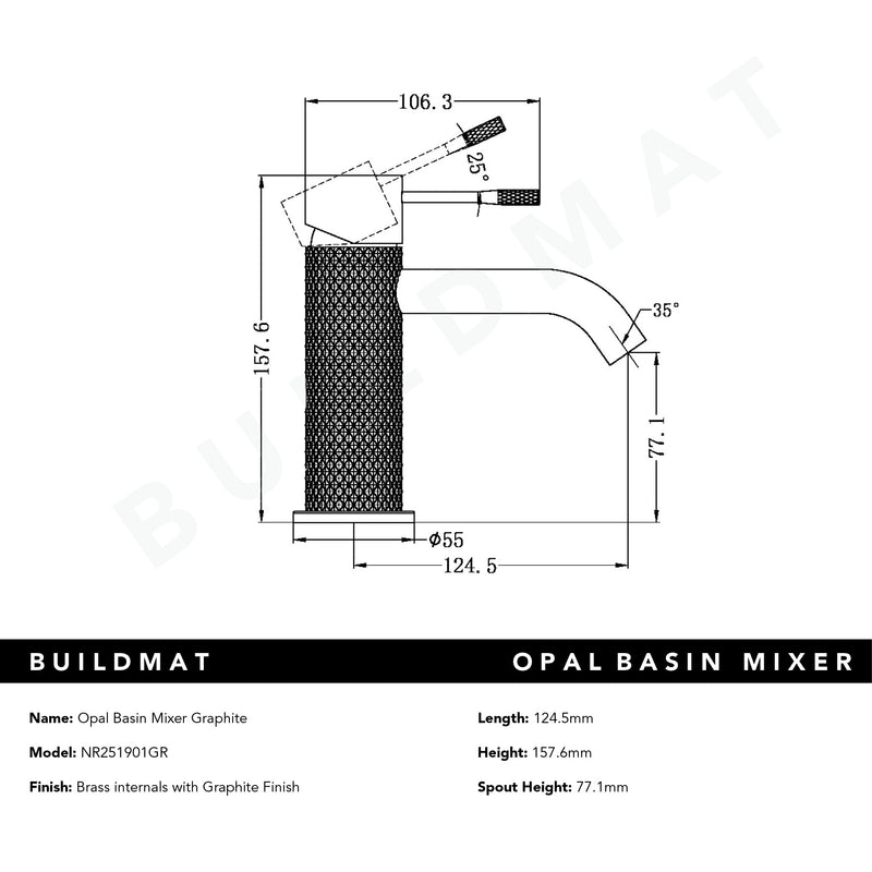 Opal Basin Mixer Graphite