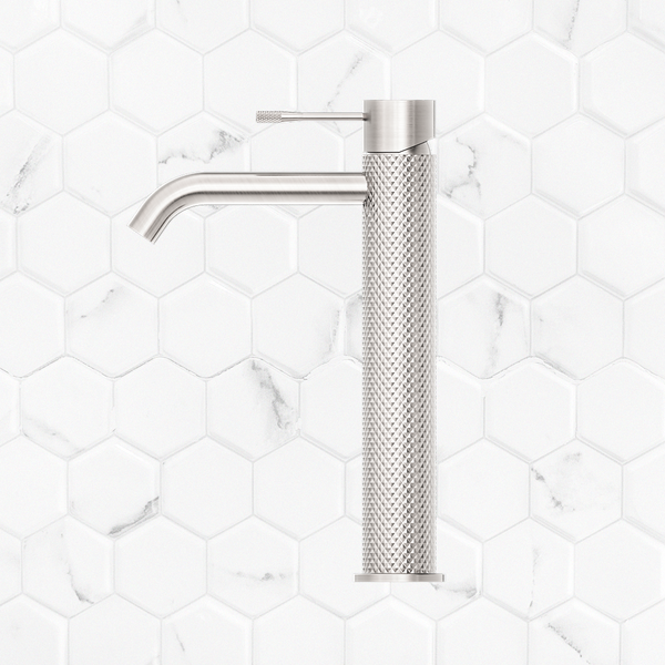 Nero Opal Tall Basin Mixer Brushed Nickel