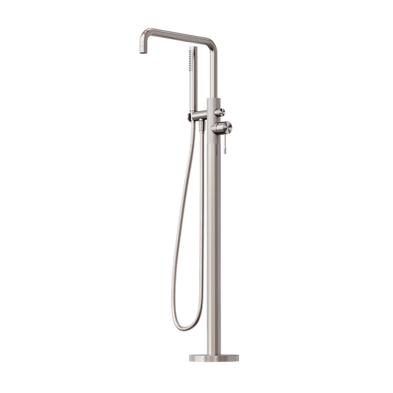 Opal Free Standing Bath Mixer with Hand Shower Brushed Nickel