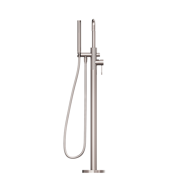 Nero Opal Free Standing Bath Mixer with Hand Shower Brushed Nickel
