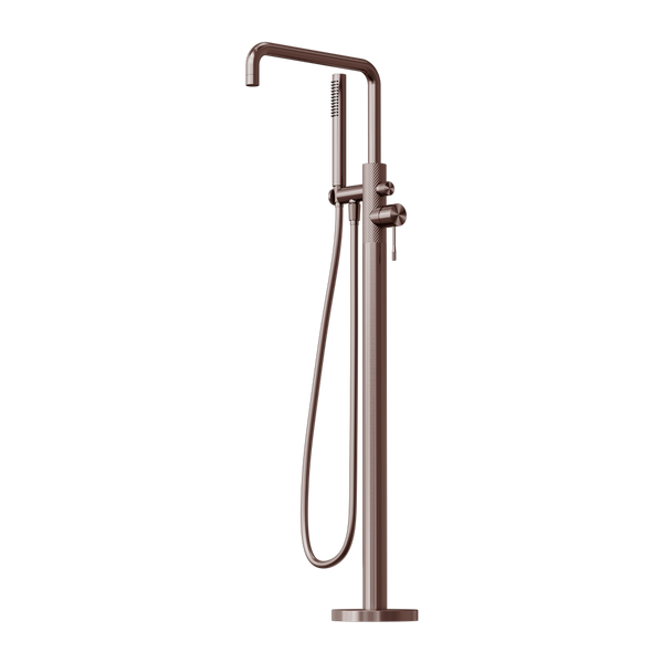 Nero Opal Freestanding Bath Mixer With Hand Shower Brushed Bronze