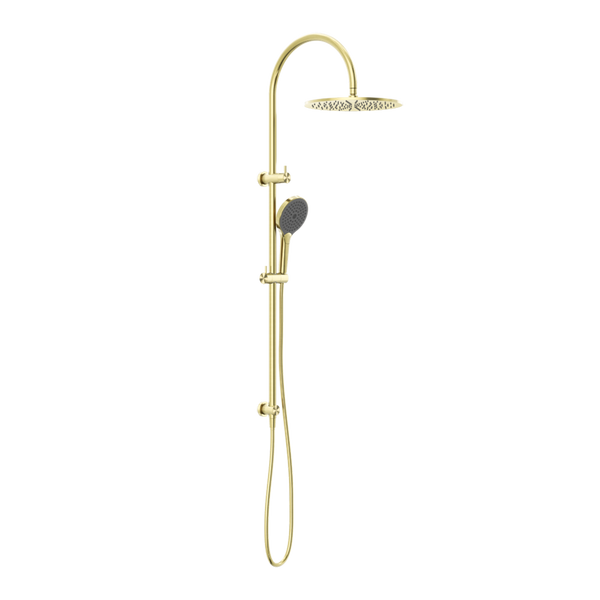 Nero Opal Twin Shower with Air Shower II Brushed Gold