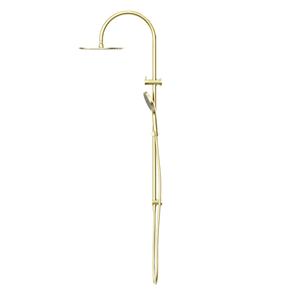 Nero Opal Twin Shower with Air Shower II Brushed Gold