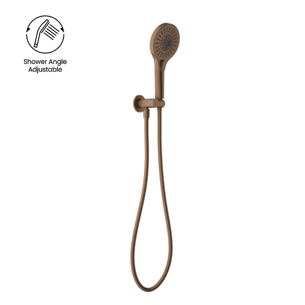 Nero Opal Shower On Bracket Brushed Bronze