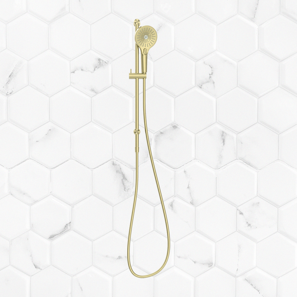 Nero Opal Rail Shower Brushed Gold