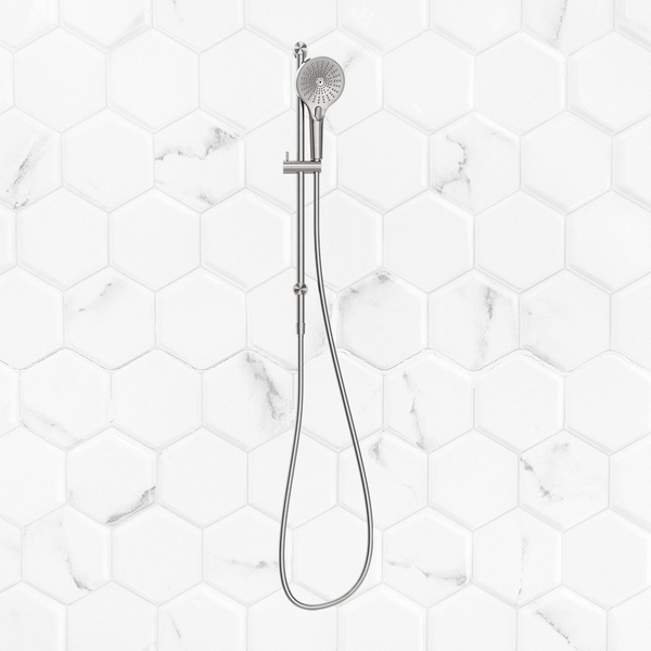 Nero Opal Rail Shower Brushed Nickel