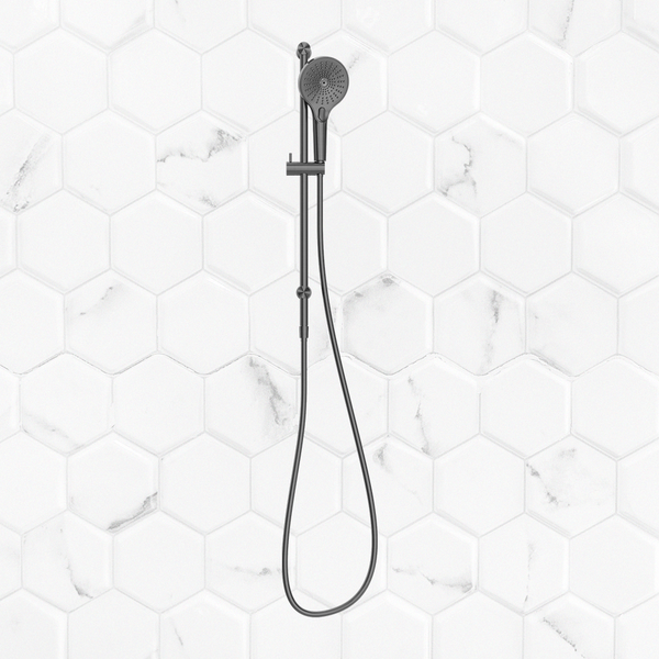 Nero Opal Rail Shower Graphite