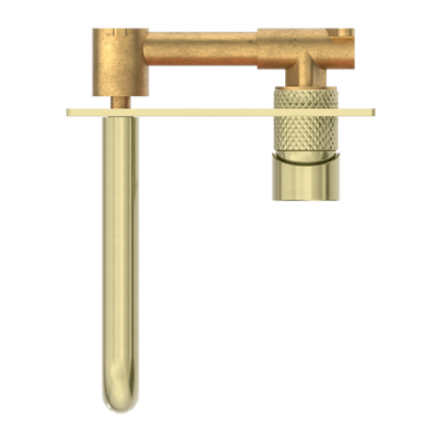 Opal Wall Basin/Bath Mixer 185mm Spout Brushed Gold